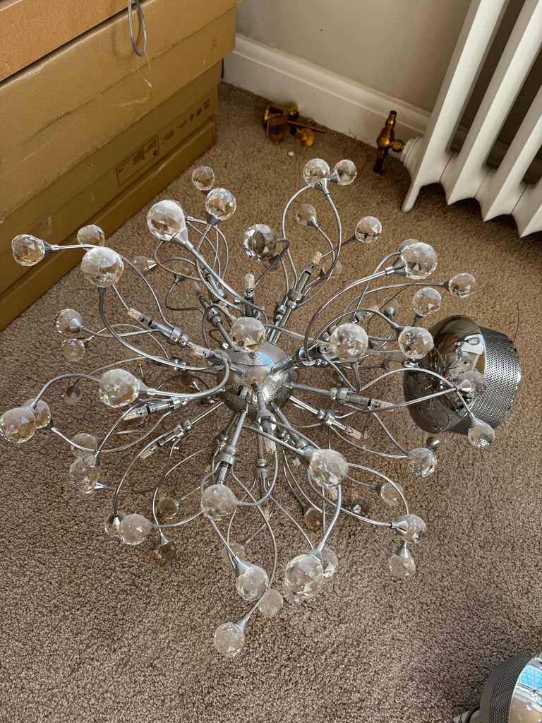 image for Matching set of crystal ball lights 
