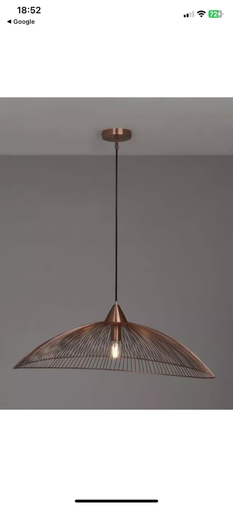 JOHN LEWIS HIKO LARGE CEILING LIGHT - COPPER RRP £225