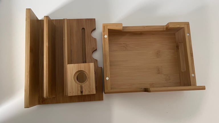 Hunda 100w multi usb charger with bamboo charging station bundle