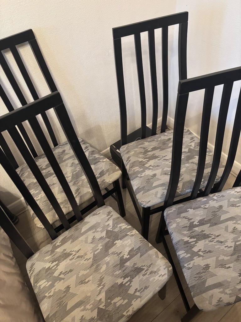 Set of four dining chairs