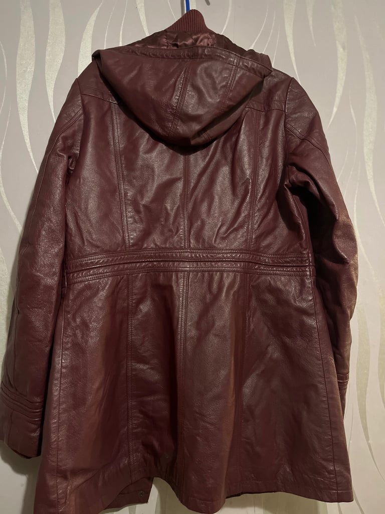 South Burgundy Leather Jacket