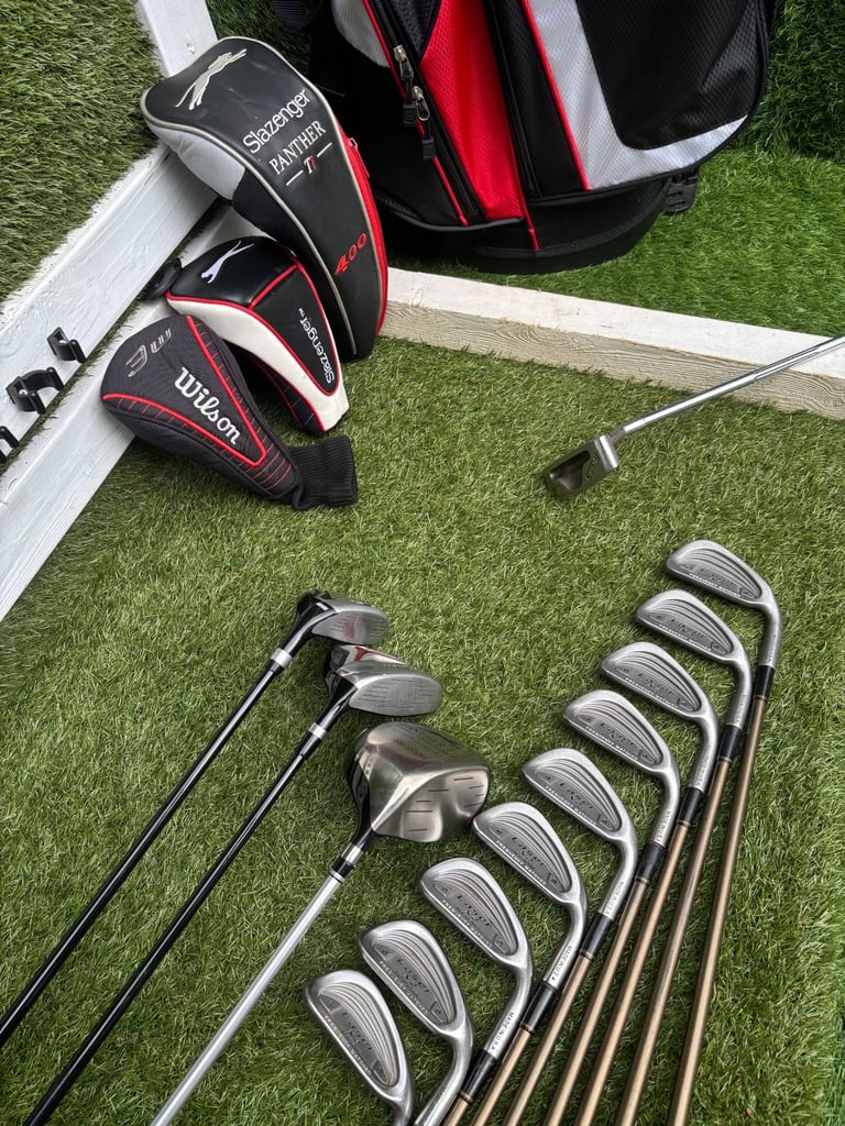 RAM LASER X2 (3–SW) + SLAZ WOODS + WILSON TI MATRIX 3 WOOD + BRONTY PUTTER + FAZER BAG – FULL SET