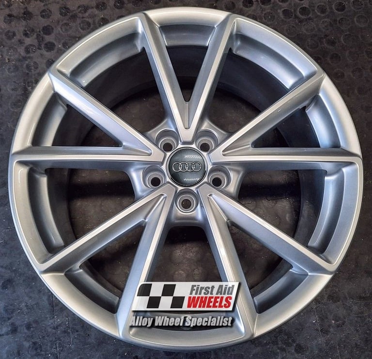 R662S Swap AUDI A4 S4 B9 8W 4X 19'' GENUINE 5 V SPOKE BRIGHT SILVER ALLOY WHEELS