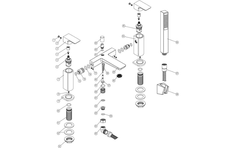 New Chrome Berio Bath Shower Mixer Tap RRP £220 Our Price £145