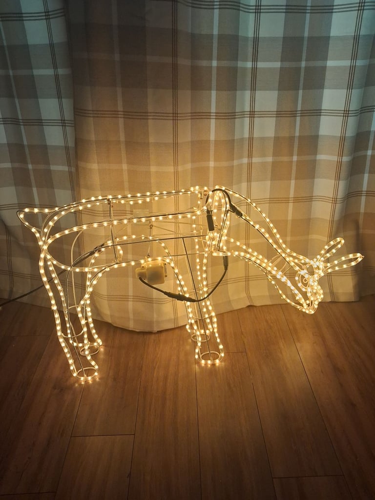 image for Large light up reindeer hwad goes up and down