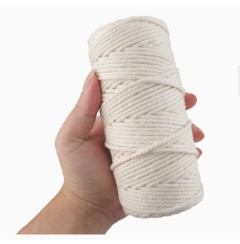 2× Pack)  Macrame Rope,3mm x109 Yard Natural 