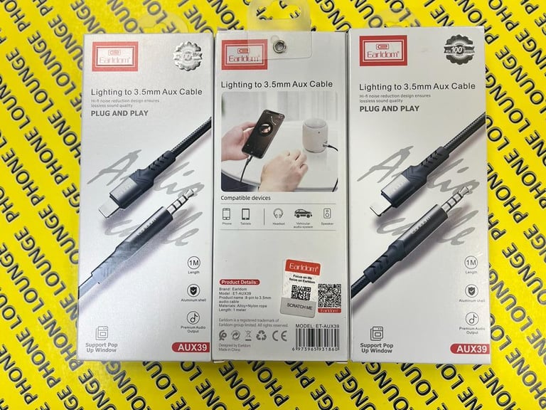 image for Earldom Lightning to 3.5mm Aux cable