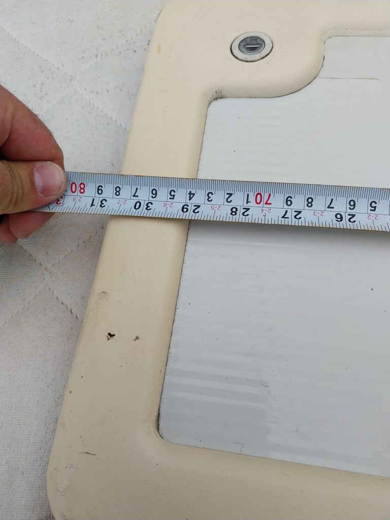 Caravan long locker box door 