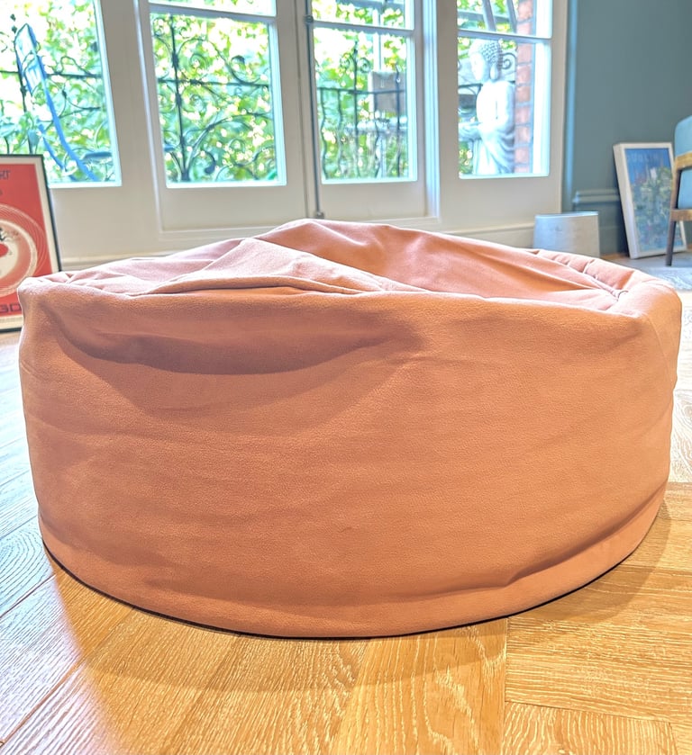 Pink Velvet Pouffe / Ottoman / Footrest 