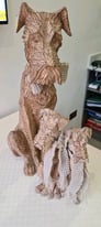 Ornamental Dog Sculptures (pair)