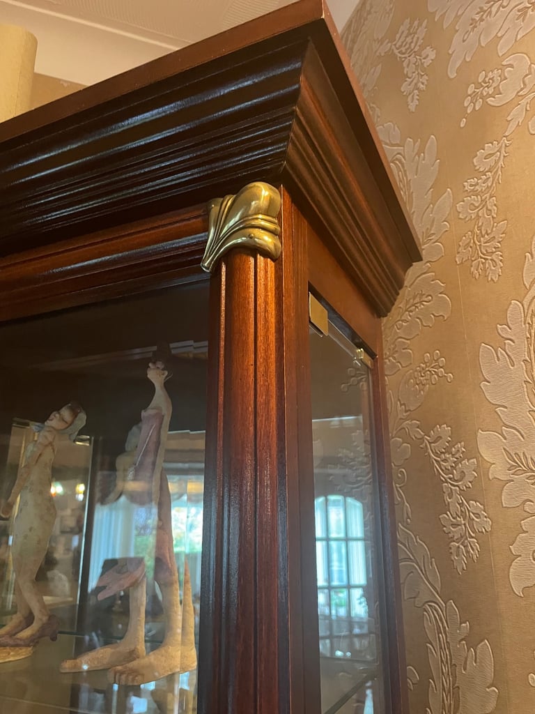 Tall Mahogany Glass unit 