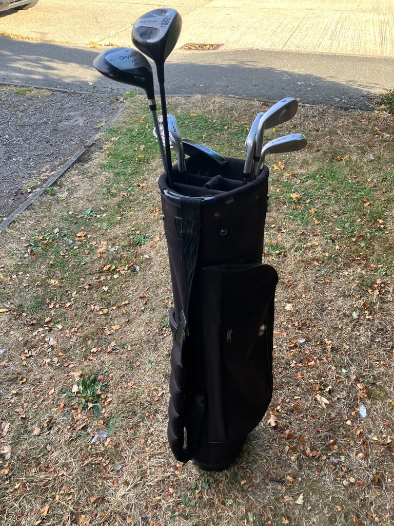 Men’s Golf Clubs Half Set Ideal Starter Set With Cart Bag Carry Strap