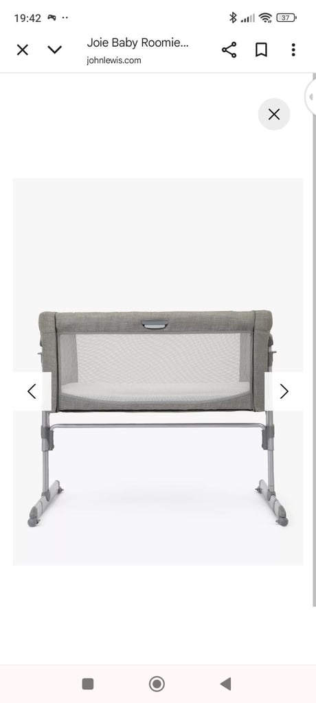 Joie Roomie Glide Bedside Crib - Hazy Gray