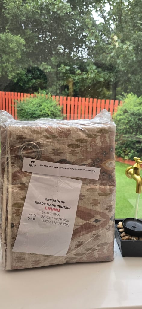 Dunelmn jaipur eyelet natural   curtains 