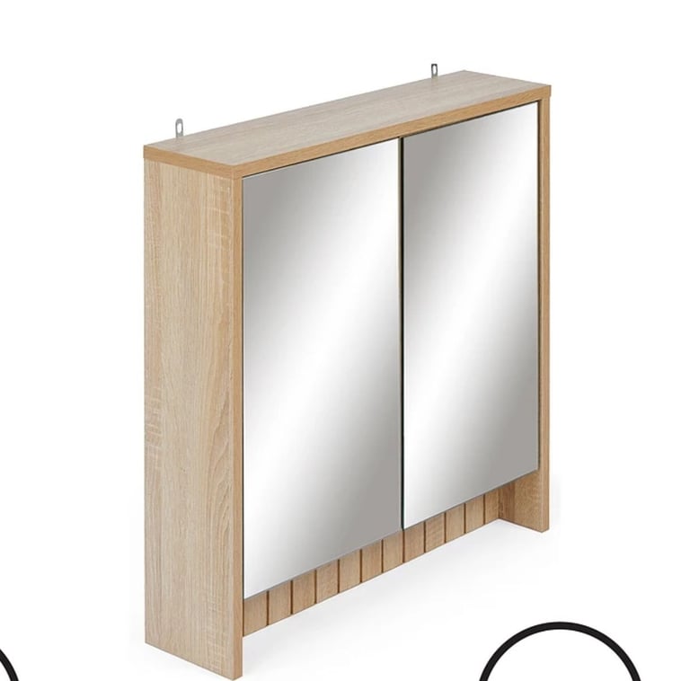 Pannelled Mirror Cabinet