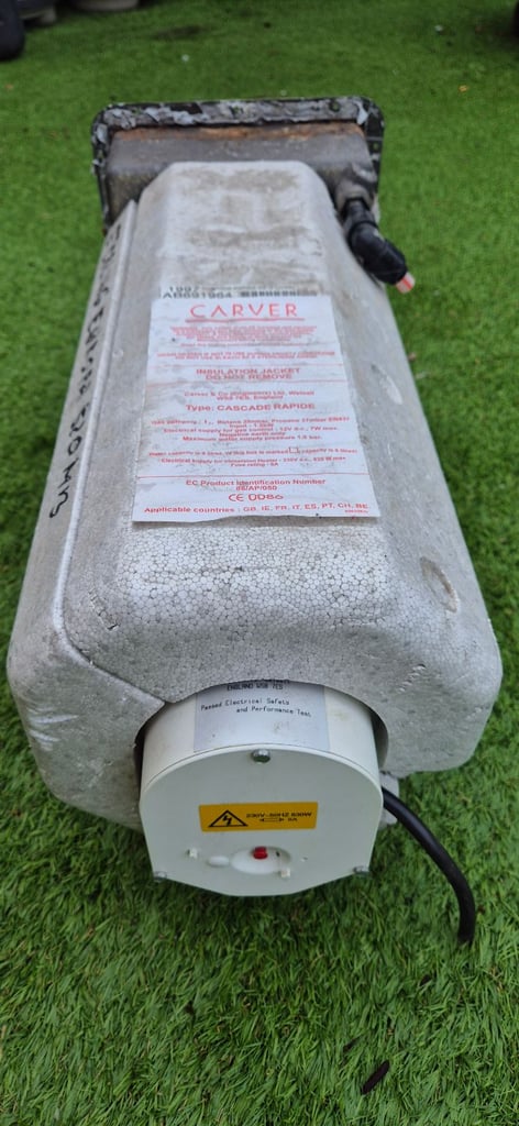CARVER CASCADE RAPID gas and electric water heater for camper caravan motorhome boat.