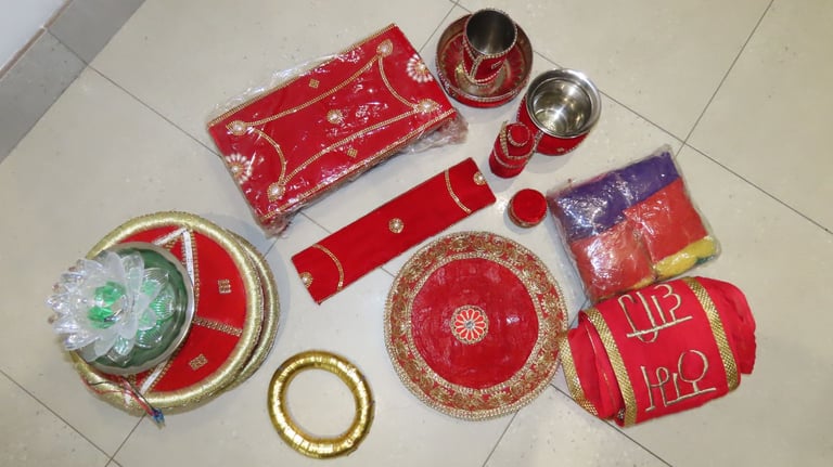 NEW Traditional 12 Piece Indian Wedding Phulkari Jaggo Punjabi Folk Cultural Bhangra Asian Wedding