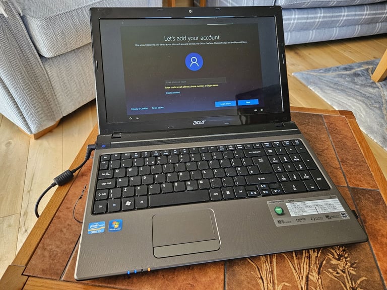 image for ACER Aspire 5750 LAPTOP i3 500gb disk Windows 10, Charger, Very Good Condition 