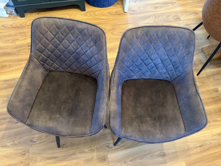 image for Swivel Dining Chairs x 2
