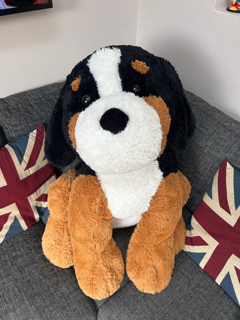 image for Giant St Bernard soft toy dog