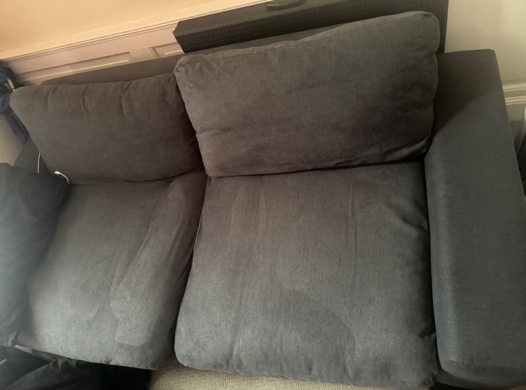 Habitat Holme 3 Seater Fabric Sofa - Charcoal