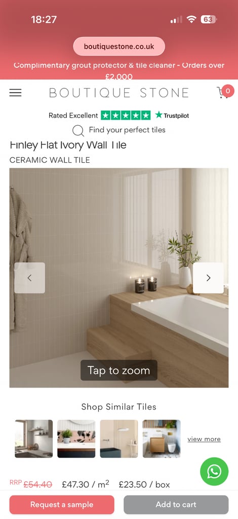 Ivory colour tiles