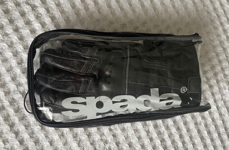 image for Women’s Spada Black Leather Motorcycle Gloves - Medium 