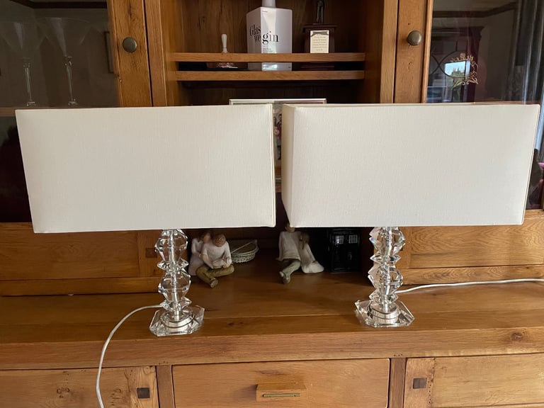 image for Two Stunning Next Glass Table Lamps 