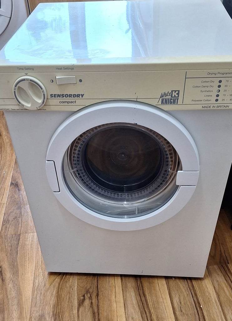image for White knight small vented tamble dryer, in used condition but in good working order 