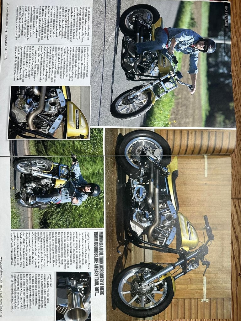 Harley-Davidson. Magazine featured Flattracker. 93 cubic inch S&S Engine