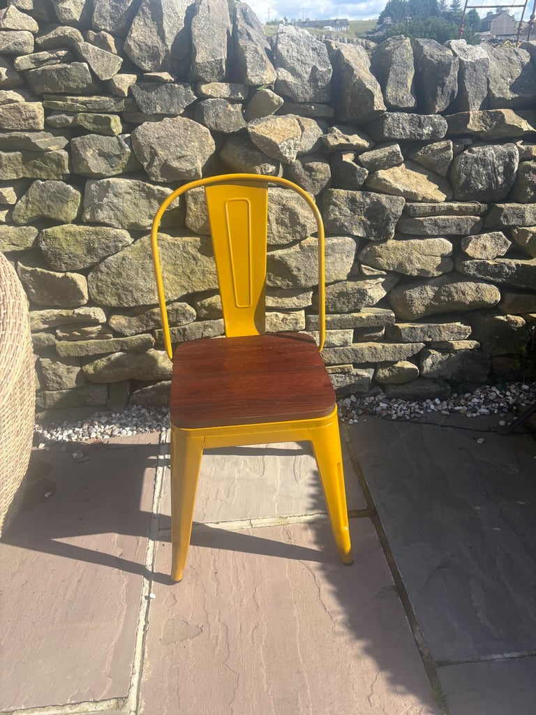 Dining chair industrial design steel & wood quality chair