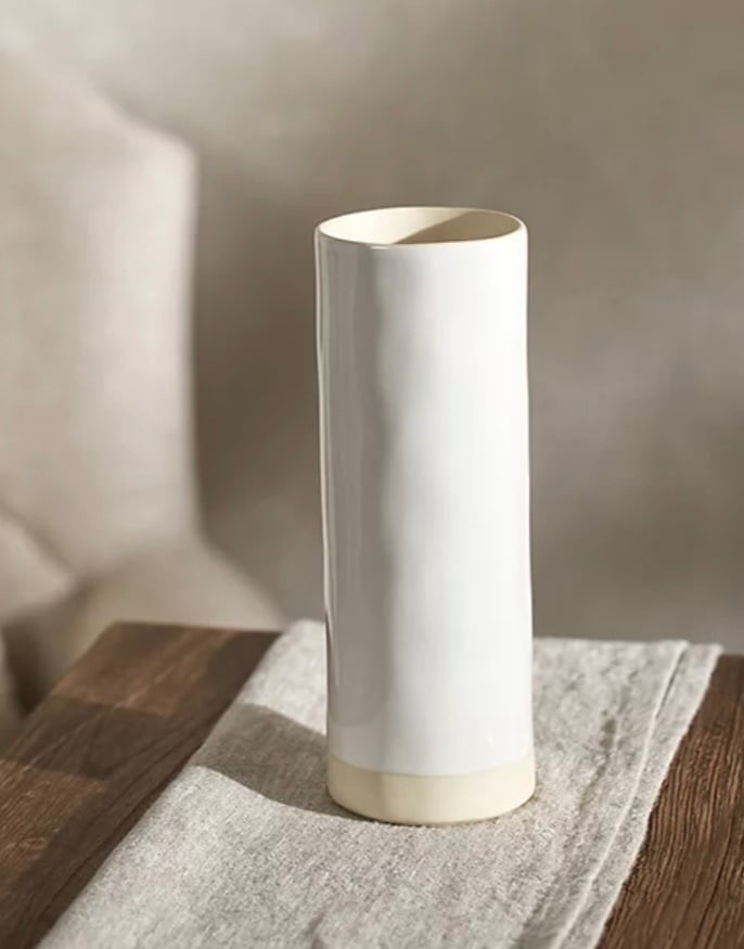 White Company Parham Ceramic Cylinder Vase