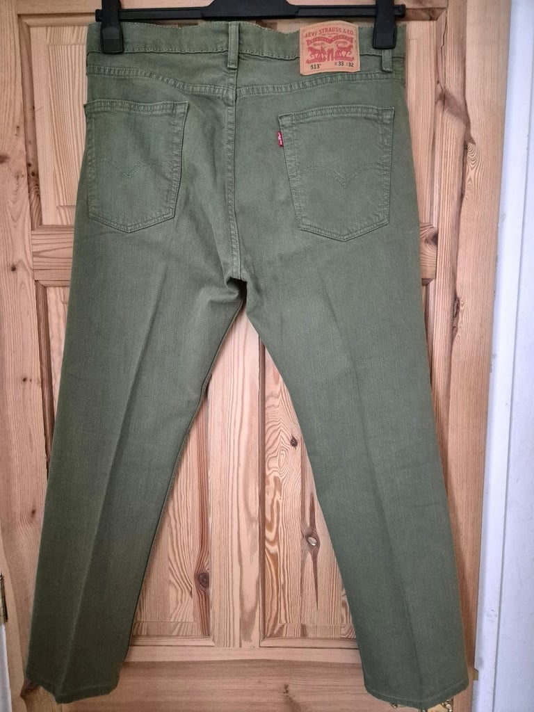 Mens Levis 513 Khaki Jeans Waist34-Leg28 inch.