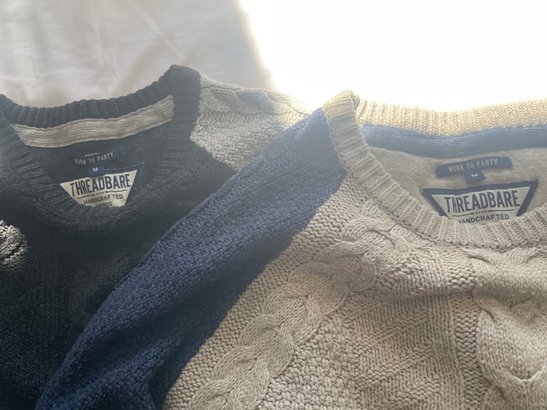 image for Threadbare handcrafted Sweaters, x2