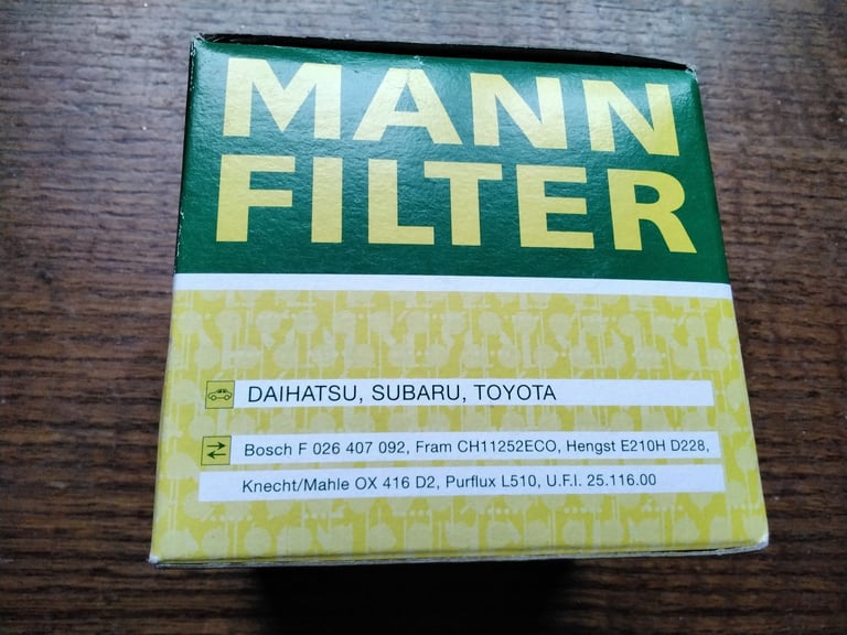 MANN FILTER HU 6006z for DAIHATSU, SUBARU and TOYOTA, Oil Filter.