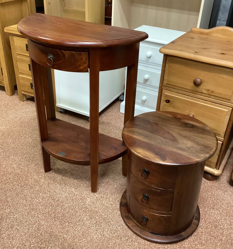 image for Mango wood lamp plant table & side table 