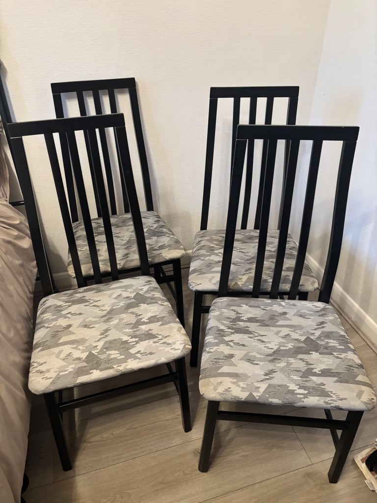Set of four dining chairs
