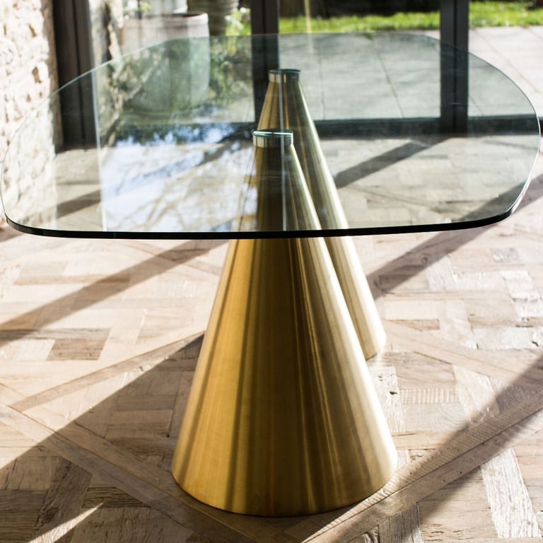 Gillmore Large ‘Oscar’ Glass Dining Table | RRP £1,299