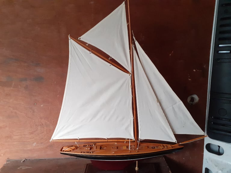 Vintage model sailing ship,on stand