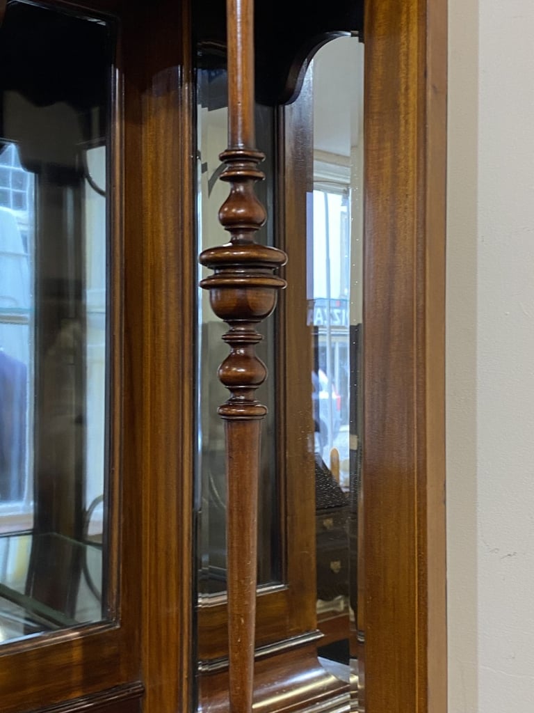 Fine Edwardian Mahogany & Satinwood Marquetry Glazed Sideboard Display Cabinet