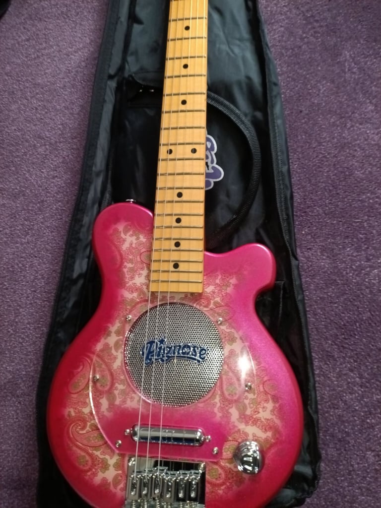 Pignose PGG-200PL Electric Guitar with Built-in Amplifier in Pink Paisley