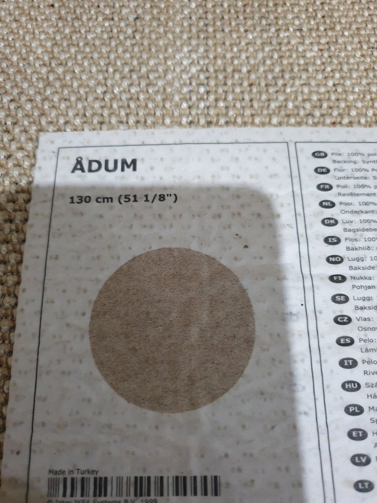 Adum beige rug 133/133cm 