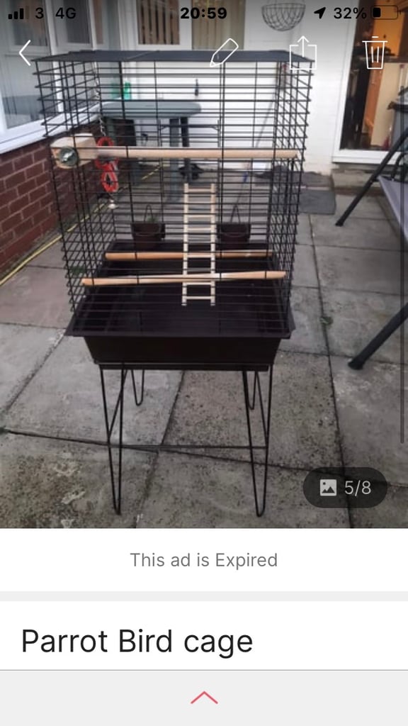 Parrot cages clearance for sale gumtree