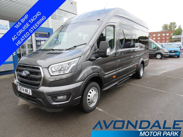 2024 Ford Transit 460 EcoBlue Limited 17 SEATER MINIBUS 165 BHP SAT NAV CAMERA H-SEATS HUGE S Min...