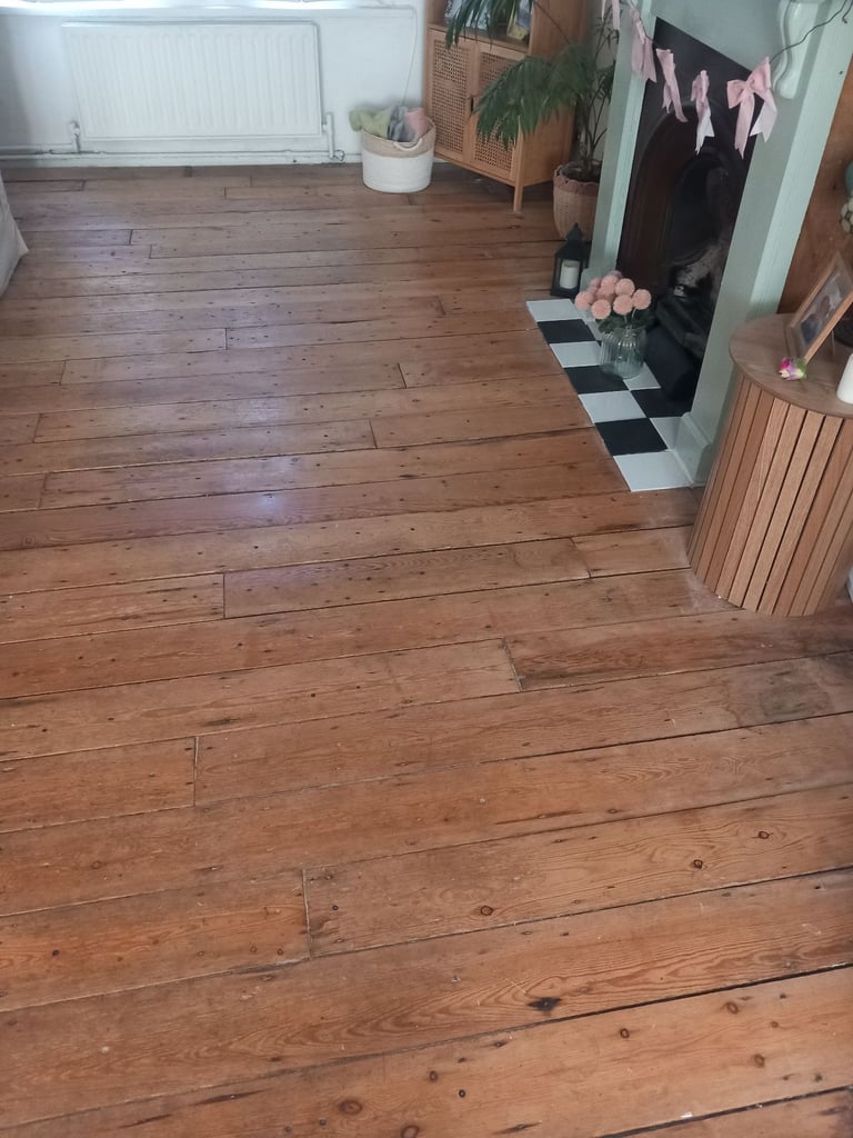 Pine floorboards 