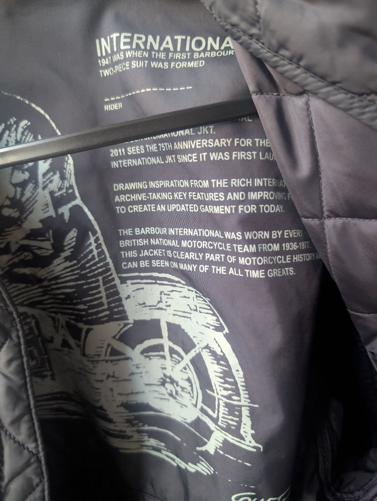 Barbour international limited edition jacket 