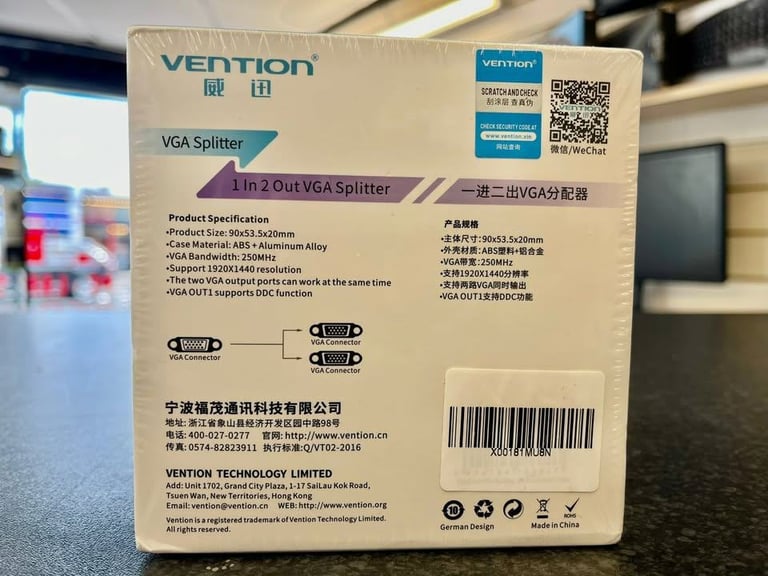 VENTION VGA to 2 Way VGA Splitter