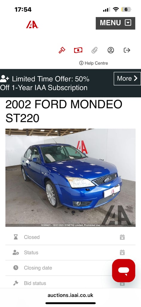 Ford mondeo st220 spares parts breaking 