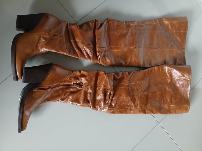 Asos long leather boots