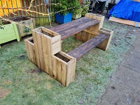 Handmade planter table